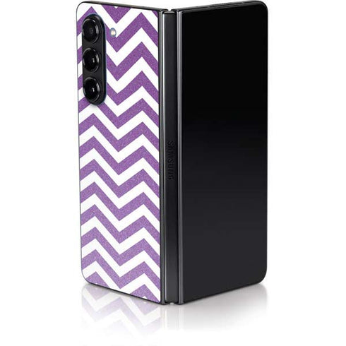 Purple Chevron Galaxy Z Fold5 5G Skin